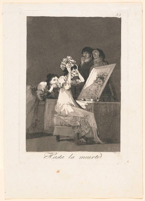 Until Death (Hasta La Muerte), Plate 55 of Los Caprichos