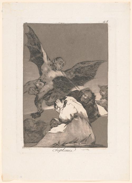 Soplones (Blasts of Wind), Plate 48 of Los Caprichos