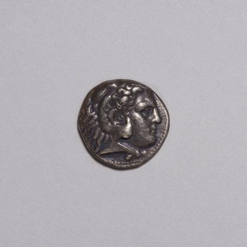 Tetradrachm: Head of Herakles Right Wearing Lion Skin; Zeus Enthroned Left Holding Eagle and Scepter on Reverse