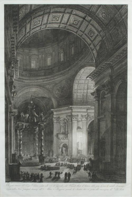 Interior View of St. Peter's in the Light of the Great Illuminated Cross