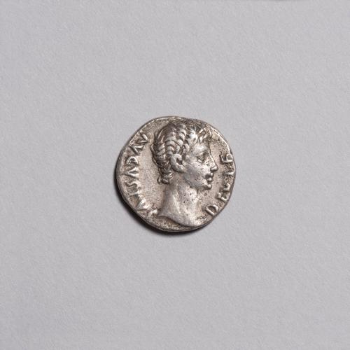 Augustus Denarius (Obverse: Bare Head of Augustus Right; Reverse: Apollo Citharoedus Standing Left, Holding Lyre in Left Hand, Plectrum in Right)