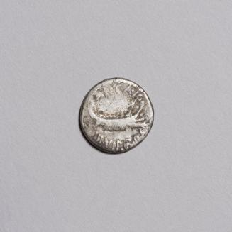 Legionary Denarius: Praetorian Galley Right; Legionary Eagle (Aquila) Between Two Standards on Reverse