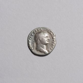 Titus Denarius (Obverse: Laureate Head of Titus Right; Reverse: Eagle on Cippus, Wings Spread, Head Left)