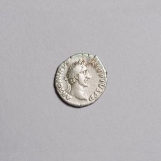 Denarius: Laureate Bust of Antoninus Pius Right; Marcus Aurelius Bare Head Left on Reverse