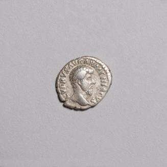 Denarius: Bare Head of Lucius Verus Right; Armenia Seated Left with Headdress Holding Branch on Reverse