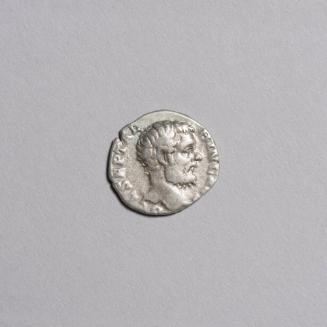 Denarius: Bare Head of Clodius Albinus Right; Roma, Helmeted, Seated Left on Shield, Holding Palladium and Scepter on Reverse