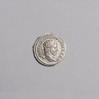 Denarius: Laureate Bearded Head of Caracalla Right; Liberalitas Standing Left Holding Cornucopiae and Abacus on Reverse