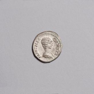 Denarius: Draped Bust of Plautilla Right; Caracalla and Plautilla Standing Clasping Hands on Reverse