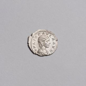 Denarius: Draped Bust of Julia Paula Right, Hair Fastened on Neck; Concordia Seated Left Holding Patera, Star in Field Left on Reverse