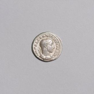 Denarius: Laureate Draped Bust of Alexander Severus Right; Sol Naked Except for Cloak over Shoulders Standing Facing Left on Reverse