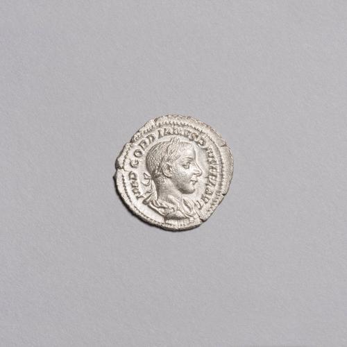 Antoninianus: Laureate Bust of Gordian III Draped and Cuirassed Right; Helmeted Jupiter Standing Left, Holding Thunderbolt and Scepter on Reverse