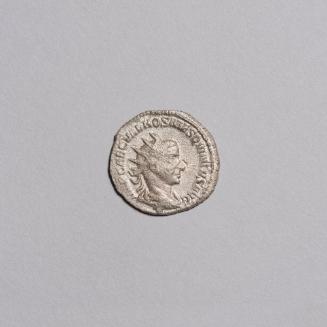 Antoninianus: Radiate and Draped Bust of Hostilian Right; Mercury Standing Left, Holding Purse and Caduceus on Reverse