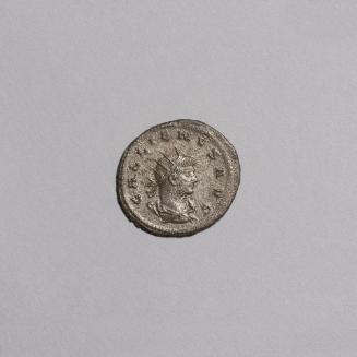 Antoninianus: Radiate and Draped Bust of Gallienus Right; Mars Standing Right, Holding Spear and Globe, Palm Branch in Exergue on Reverse
