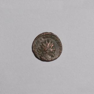 Antoninianus: Radiate Draped and Cuirassed Bust of Victorinus Right; Sol Advancing Left, Holding Whip, Star in Field on Reverse