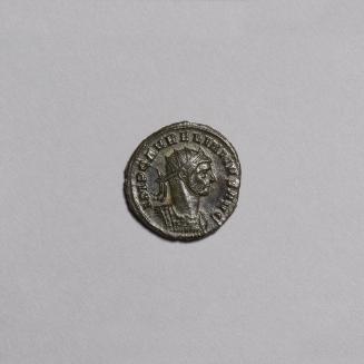 Antoninianus: Radiate and Cuirassed Bust of Aurelian Right; Aurelian and Concordia Clasping Hands, *S in Exergue on Reverse