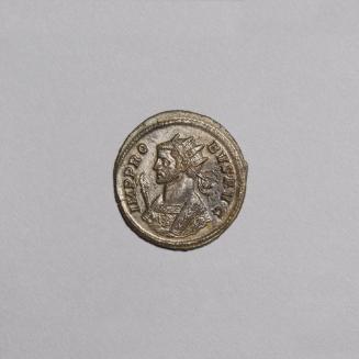 Antoninianus: Radiate Bust of Probus with Imperial Robes Left, Holding Eagle-Tipped Scepter; Sol Standing Right his Head Left, Holding a Globe, His Right Hand Raised on Reverse