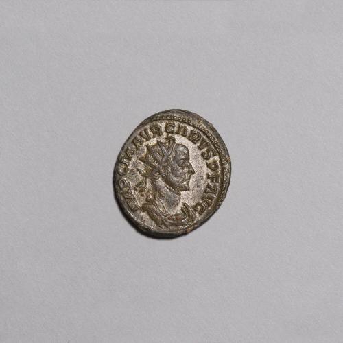 Antoninianus: Cuirassed Radiate Bust of Carus Right; Providentia Standing Left, Holding Spear and Globe on Reverse