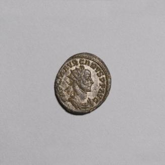 Antoninianus: Cuirassed Radiate Bust of Carus Right; Providentia Standing Left, Holding Spear and Globe on Reverse