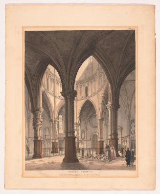 Temple Church, from Microcosm of London