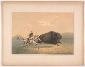 Buffalo Chase, plate 5 from Catlin's North American Indian Portfolio
