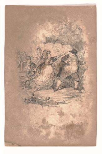Mr. Bumble Degraded in the Eyes of the Paupers, illustration for Oliver Twist by Charles Dickens