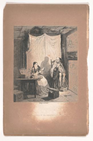 The Discovery of the Mysterious Packet, illustration for The Miser’s Daughter by William Harrison Ainsworth