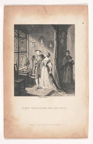 Henry’s Reconciliation with Anne Boleyn, illustration for Windsor Castle by William Harrison Ainsworth