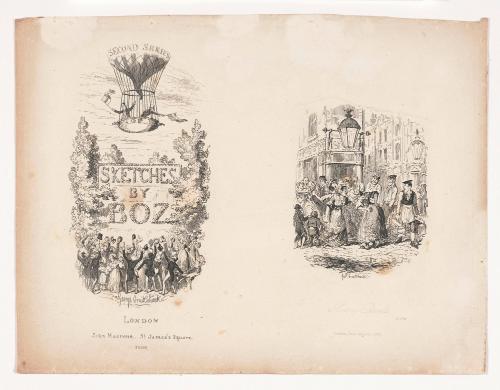 Half-Title Vignette / Seven Dials, illustrations for Sketches by ‘Boz’