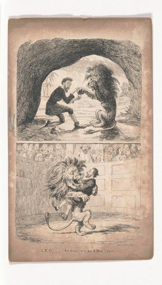 Leo -- Androcles and the Lion, from The Comic Almanack