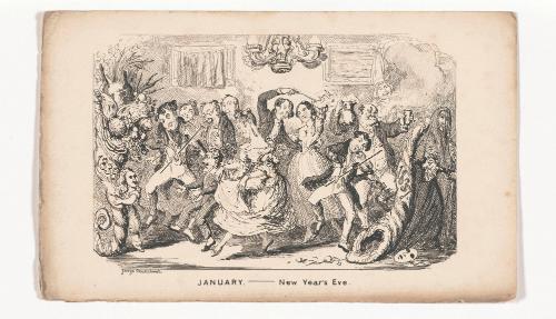 January: New Year's Eve, from The Comic Almanack