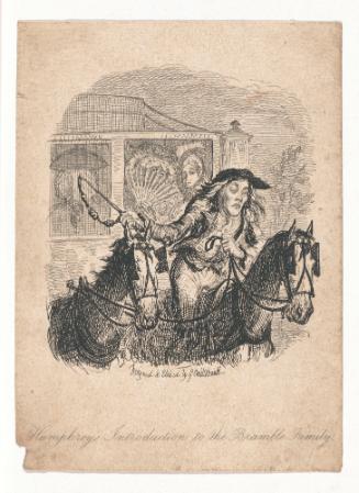Humphrey’s Introduction to the Bramble Family, illustration for The Expedition of Humphry Clinker by Tobias Smollett