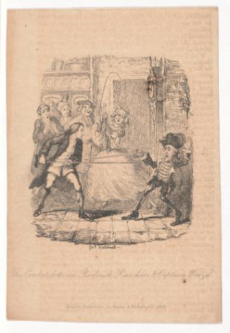 The Combat Between Roderick Random and Captain Weazel, illustration for The Adventures of Roderick Random by Tobias Smollett