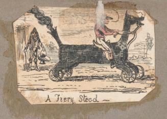A Fiery Steed, vignette fragment from Plate 2 of Scraps and Sketches, Part II