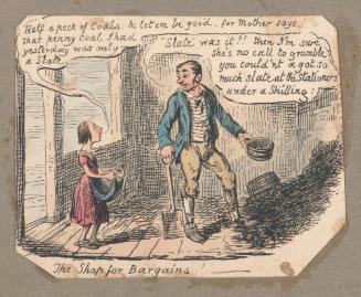 The Shop for Bargains!, vignette fragment from Plate 4 of Scraps and Sketches, Part II