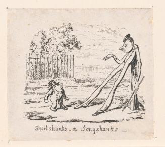 Shortshanks and Longshanks, vignette fragment from Plate 6 of Scraps and Sketches, Part III