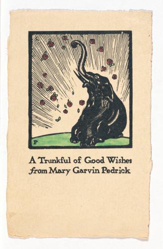 Greeting Card "A Trunkful of Good Wishes from Mary Garvin Pedrick"