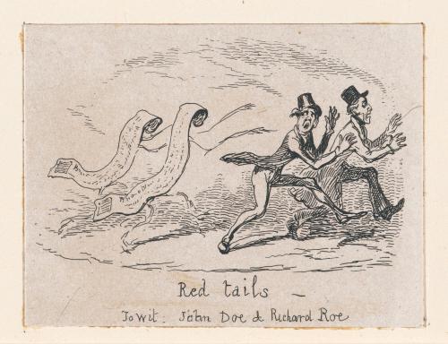 Red Tails, vignette fragment from Plate 5 of Scraps and Sketches, Part IV