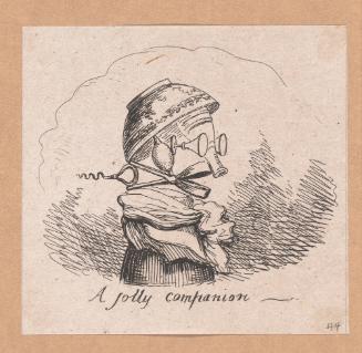 A Jolly Companion, vignette fragment from Plate 3 of Scraps and Sketches, Part I