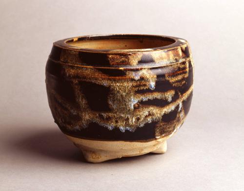 Incense Burner with Tortoiseshell Glaze