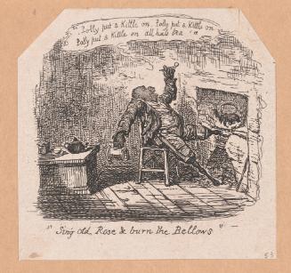 Sing Old Rose and Burn the Bellows, vignette fragment from Plate 1 of Scraps and Sketches, Part I