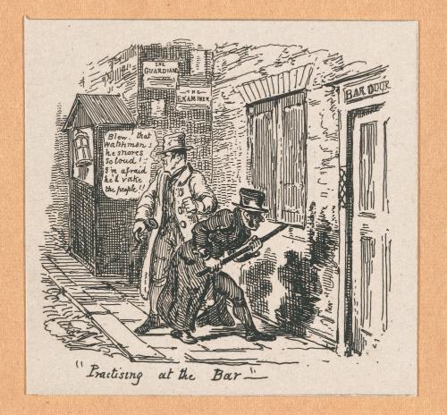 “Practicing at the Bar,” vignette fragment from Plate 5 of Scraps and Sketches, Part I
Series: Scraps and Sketches
