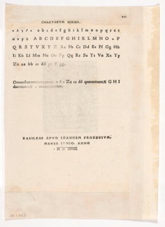 Bookplate of Johannis Froben of Basel
