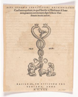 Bookplate of Johannis Froben