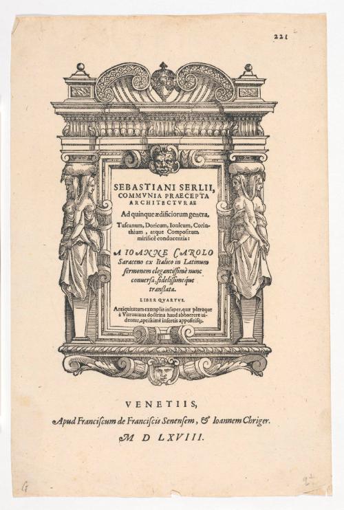 Title Page: Sebastiani SerlII, Communia Preacepta Architecturae