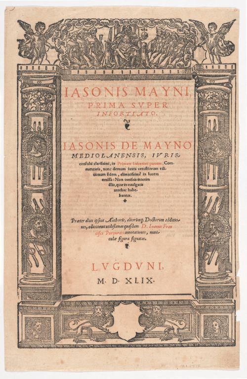 Title Page with Decorative Borders: Iasonis Mayni