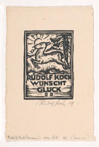 Greeting Card (Rudolf Kuch Wunscht Gluck)