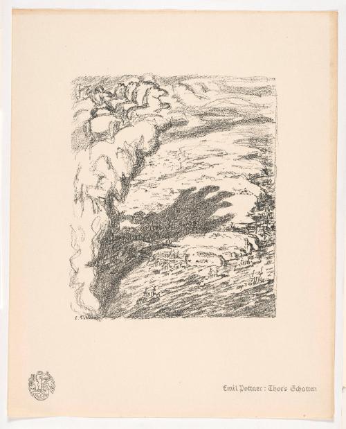 Thor's Shadow, from Portfolio 2 of Krieg Und Kunst, Prints Issued by the Berliner Sezession