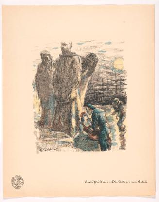 The Burghers of Calais, from Portfolio 4 of Krieg Und Kunst, Prints Issued by the Berliner Sezession
