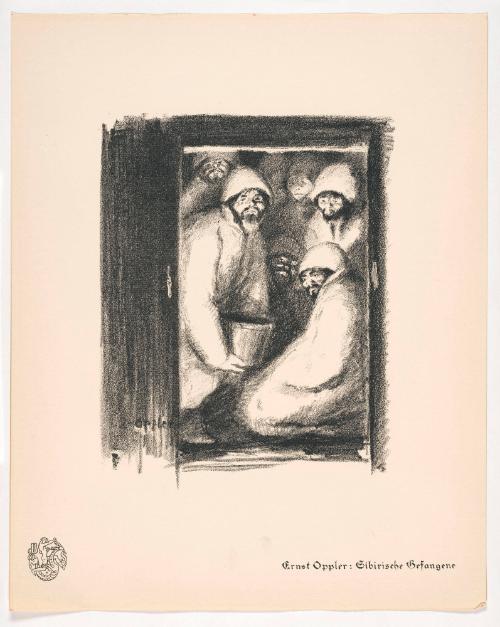 Siberian Prisoners, from Portfolio 4 of Krieg Und Kunst, Prints Issued by the Berliner Sezession