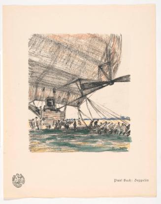 Zeppelin, from Portfolio 7 of Krieg Und Kunst, Prints Issued by the Berliner Sezession